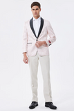 Men's Light Pink Shawl Lapel Blazer