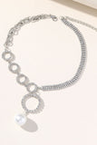 Silver Sparking Rhinestone Choker Necklace