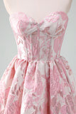 Cute Ball Gown Sweetheart Satin Homecoming Dress with Ruffle