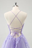 Sparkly Blue A Line Spaghetti Straps Sequin Short Homecoming Dress with Lace Up Back