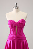 Cute Burgundy A Line Sweetheart Criss Cross Corset Homecoming Dress with Ruffles