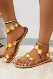 Women's Flat Toe Ring Fashion Embroidery Decoration Sandals