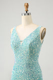 Glitter Dark Blue Tight Spaghetti Straps Sequin Short Homecoming Dress with Tassels