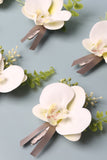 Men's Lvory Corsage Dry Flower Wedding Party