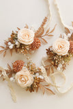 Men's Apricot Boutonniere for Wedding Party