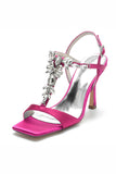 Open Toe Stiletto Heeled Sandals Wedding Party Prom Shoes