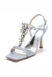 Open Toe Stiletto Heeled Sandals Wedding Party Prom Shoes