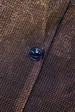 Men's Sparkly Brown One Button Shawl Lapel Blazer