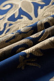 Men's Royal Blue Shawl Lapel One Button Jacquard Prom Blazer