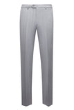 Men's Grey Pinstripe Single Breasted Notch Lapel 3 Piece Prom Suits