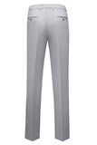 Men's Grey Pinstripe Single Breasted Notch Lapel 3 Piece Prom Suits