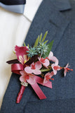 Decorative Flowers Groom Boutonniere Homecoming Wrist Corsage Wedding Decorations