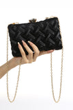 Elegant Black Satin Wedding Clutch Purses