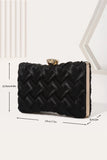 Elegant Black Satin Wedding Clutch Purses