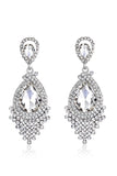 Royal Blue Bride's Alloy Rhinestone Tear Drop Shaped Earrings (1pair )