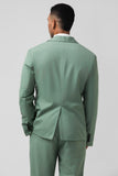 Men's Grey Green Notch Lapel Single Breasted 2 Piece Prom Suits