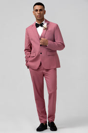 Men's Coral Notch Lapel Single Breasted 3 Piece Prom Suits