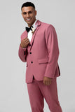 Men's Coral Notch Lapel Single Breasted 3 Piece Prom Suits