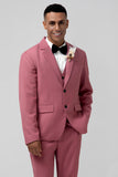 Men's Coral Notch Lapel Single Breasted 3 Piece Prom Suits