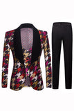 Men's Purple Colorful Shawl Lapel 2 Piece Prom Suits