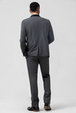 Men's Grey Shawl Lapel One Button 2 Piece Prom Suit