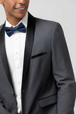 Men's Grey Shawl Lapel One Button 2 Piece Prom Suit