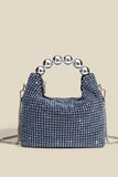 Sparkling Banquet Bag Diamond Handbag Boston Bag Pearl Hand Bracelet Crossbody Bag