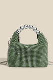 Sparkling Banquet Bag Diamond Handbag Boston Bag Pearl Hand Bracelet Crossbody Bag