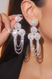 Geometric Crystal Earrings Tassel Rhinestone Earrings