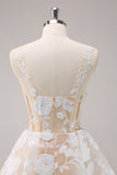 Sparkly White A-Line Floral Corset Short Homecoming Dress with Sequins