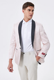 Men's Light Pink Shawl Lapel Blazer