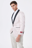 Men's Light Pink Shawl Lapel Blazer