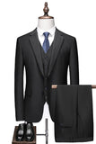 Men's Burgundy Silm Fit Notched Lapel Two Buttons Wedding Suits