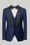 Men's White 3 Piece Shawl Lapel Silm Fit Wedding Suits