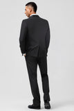 Men's Black Shawl Lapel Single Breasted 3 Piece Wedding Suits