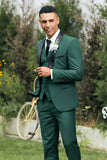 Men's Black Shawl Lapel Single Breasted 3 Piece Wedding Suits