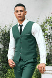 Men's Dark Green Shawl Lapel 3-Pieces Slim Fit Wedding Suits