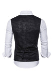 Men's U Neck Double Breasted Suit Vest