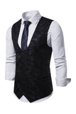 Men's U Neck Double Breasted Suit Vest