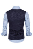 Men's U Neck Double Breasted Suit Vest