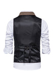 Men's Single Breasted Lapel Navy Suit Vest