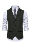 Men's Single Breasted Lapel Navy Suit Vest