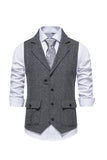 Men's Single Breasted Lapel Navy Suit Vest