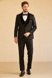 Men's Navy Shawl Lapel One Button Wedding Suits