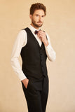 Men's Black Shawl Lapel One Button Wedding Suits