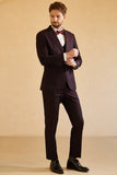 Men's Slim Fit Notched Lapel Single Button Suits for Wedding