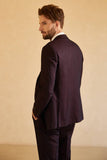 Men's Slim Fit Notched Lapel Single Button Suits for Wedding