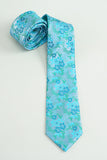 Blue Jacquard Satin Formal Tie