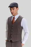 Men's Coffee 3 Piece Double Breasted Party Notched Lapel Suits