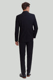 Men's Black 3 Piece Slim Fit Shawl Lapel Homecoming Suit